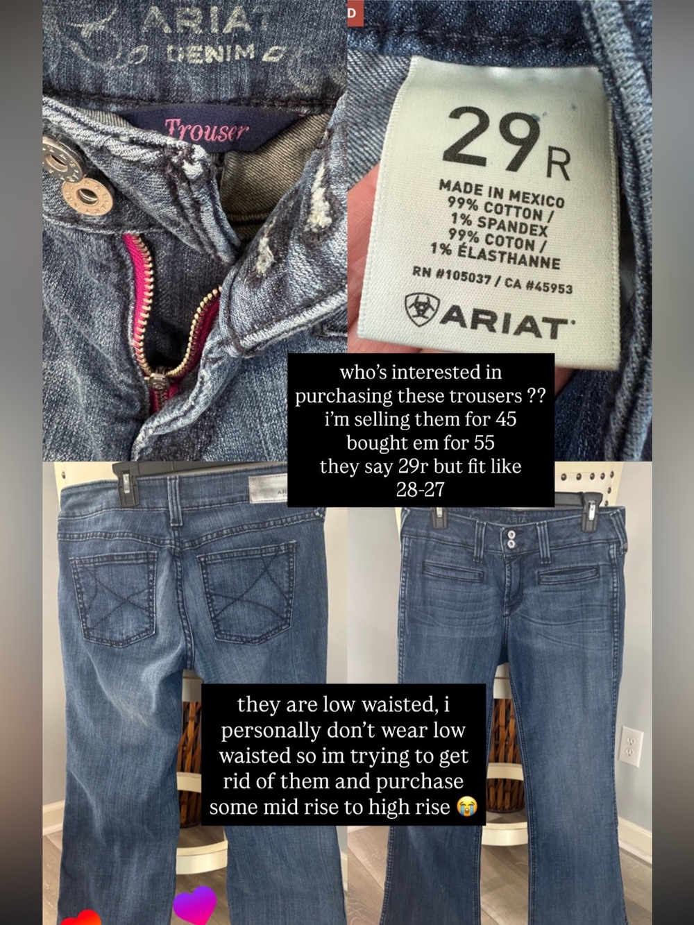 Ariat Women's Medium Blue Bootcut Jeans